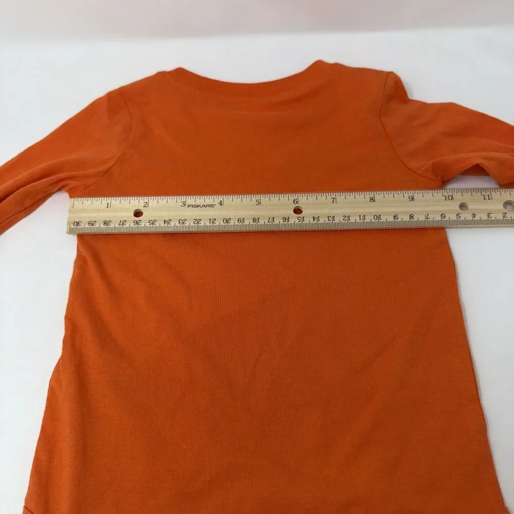 Carter's 12m My First Halloween Bodysuit Orange Long Sleeve Romper NWT